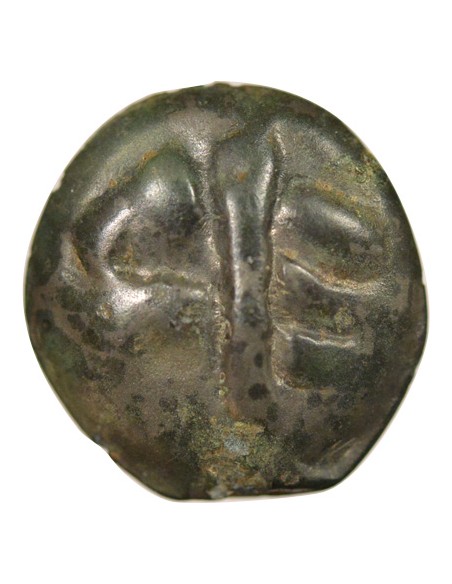 Gaule A la tête d'Indien 1 potin Potin 75-50 Av JC