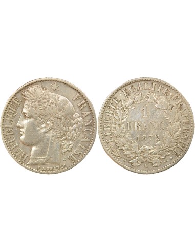 IIIe République 1 franc Argent 1872 K Bordeaux