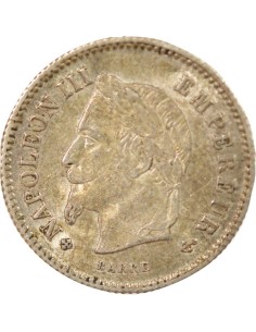 Napoléon III Grand Module 20 centimes Argent 1867 BB Strasbourg 2