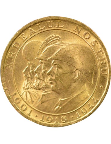 Roi de Roumanie Lib. de l'Ardeal du Nord 20 lei Or 1944 B Bucarest