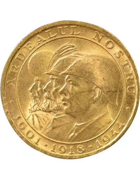 Roi de Roumanie Lib. de l'Ardeal du Nord 20 lei Or 1944 B Bucarest