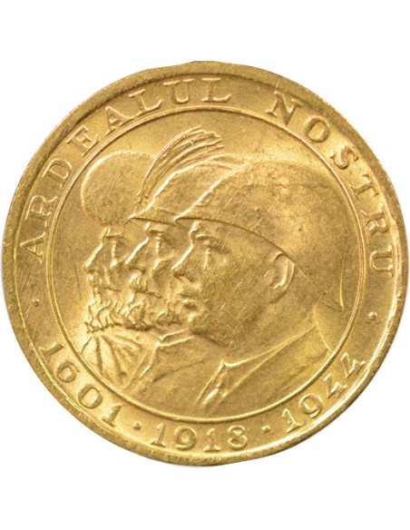 Roi de Roumanie Lib. de l'Ardeal du Nord 20 lei Or 1944 B Bucarest