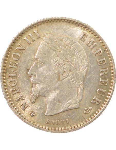 Napoléon III Grand Module 20 centimes Argent 1868 A - Paris