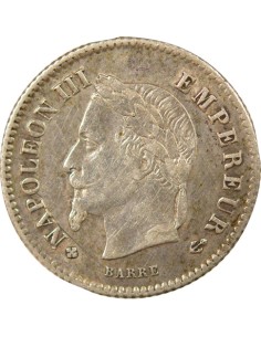 Napoléon III Grand Module 20 centimes Argent 1867 BB Strasbourg 2