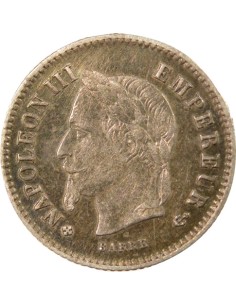 Napoléon III Grand Module 20 centimes Argent 1867 BB Strasbourg 2