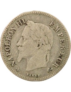 Napoléon III Tête Laurée 20 centimes Argent 1864 A - Paris 2