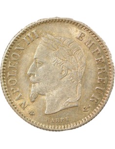 Napoléon III Grand Module  20 centimes Argent 1867 A - Paris 2