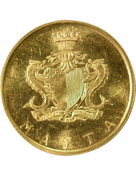 Reine d'Angleterre et du Commonwealth Torche 5 liri Or 1972 R Rome