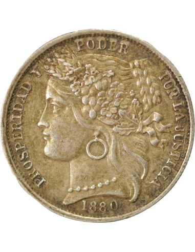 Pérou 1 peseta Argent 1880