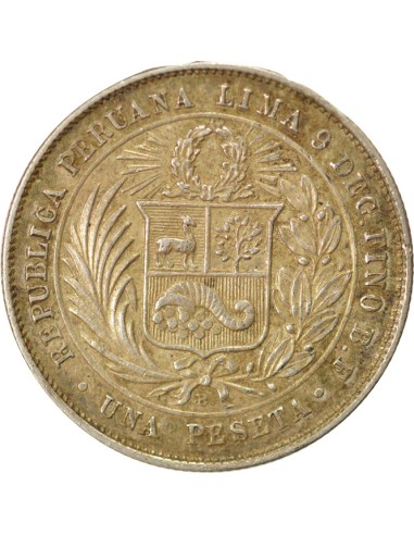 Pérou 1 peseta Argent 1880