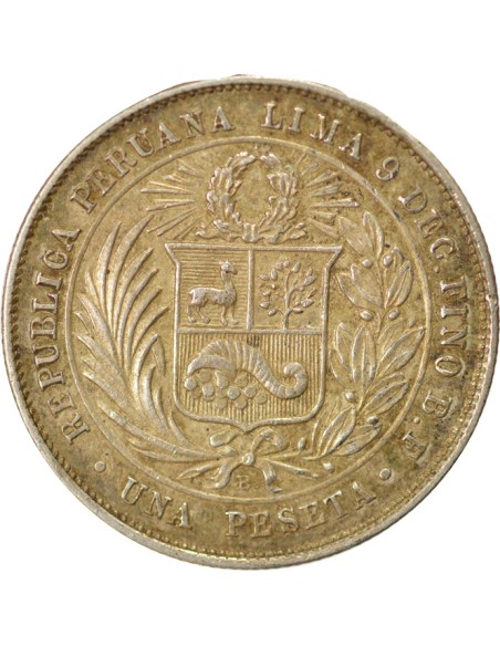 Pérou 1 peseta Argent 1880
