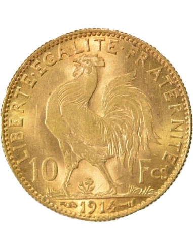 Coq 10 francs Or 1914 A - Paris