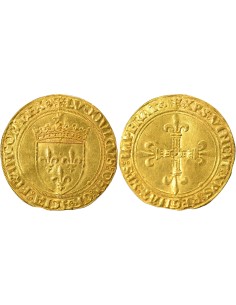 Louis XII Au Soleil 1 ecu d'or Or 1498-1507 D Lyon