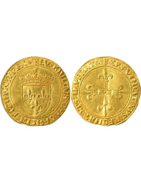 Louis XII Au Soleil 1 ecu d'or Or 1498-1507 D Lyon