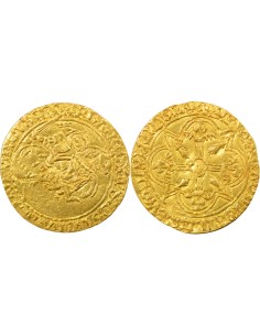 Duché de Bretagne François II de Bretagne 1 cavalier d'or Or 1442-1488 9 Rennes