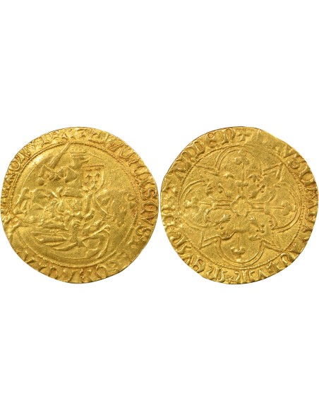 Duché de Bretagne François II de Bretagne 1 cavalier d'or Or 1442-1488 T Nantes