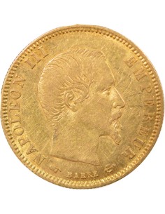 Napoléon III Tête nue 5 francs Or 1856 A - Paris 2