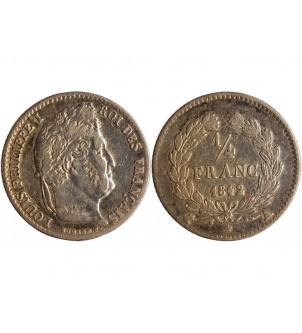 LOUIS PHILIPPE﻿ - 1/4 FRANC ARGENT 1842 A PARIS 2