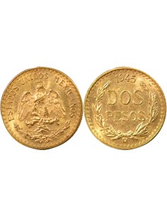 Mexique 2 pesos Or 1945 (1951-1972) Mo Mexico City