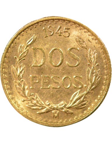 Mexique 2 pesos Or 1945 (1951-1972) Mo Mexico City