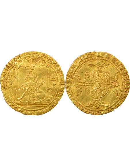 Belgique Philippe III le Bon 1 lion d'or Or 1454-1460 (l) Bruges Lion
