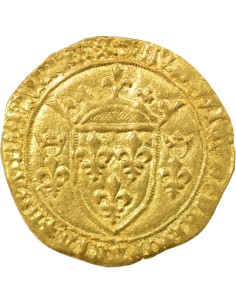 Louis XI A la Couronne 1 ecu d'or Or 1461-1479 Q Perpignan 2