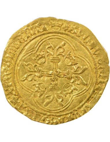Louis XI A la Couronne 1 ecu d'or Or 1461-1479 Q Perpignan