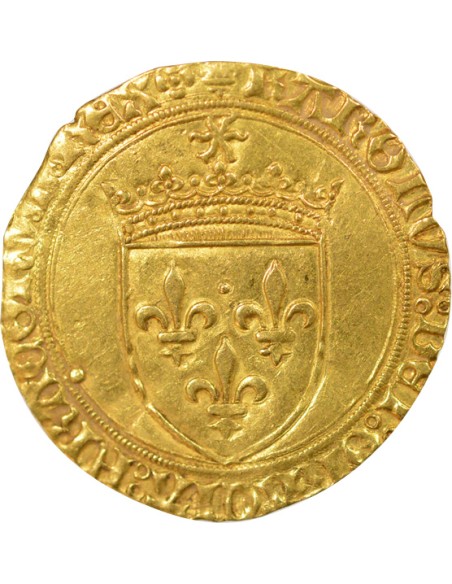Charles VIII 2e Emission 1 ecu d'or Or 1494-1498 C Saint-Lô
