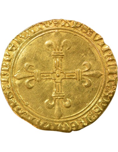 Charles VIII 2e Emission 1 ecu d'or Or 1494-1498 C Saint-Lô