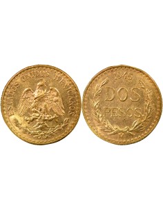 Mexique 2 pesos Or 1945 (1951-1972) Mo Mexico City