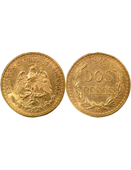 Mexique 2 pesos Or 1945 (1951-1972) Mo Mexico City