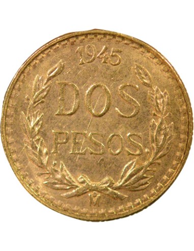 Mexique 2 pesos Or 1945 (1951-1972) Mo Mexico City