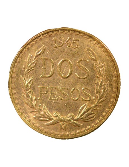 Mexique 2 pesos Or 1945 (1951-1972) Mo Mexico City