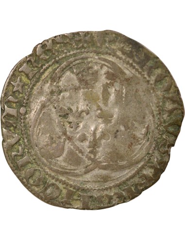 4e Emission 1 blanc à la couronne Billon 1456-1461 Tournai