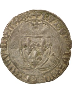 Louis XI A la Couronne 1 douzain Billon 1461-1483 S Troyes 2