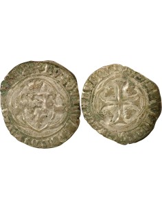 Louis XI A la Couronne 1 douzain Billon 1461-1483 F Angers