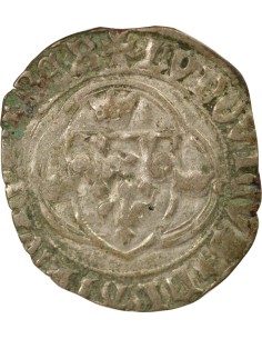 Louis XI A la Couronne 1 douzain Billon 1461-1483 F Angers 2