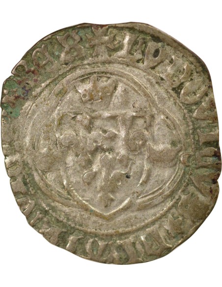 Louis XI A la Couronne 1 douzain Billon 1461-1483 F Angers