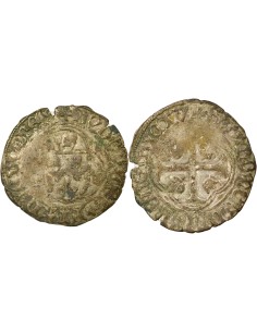 Louis XI A la Couronne 1 douzain Billon 1461-1483 S Troyes