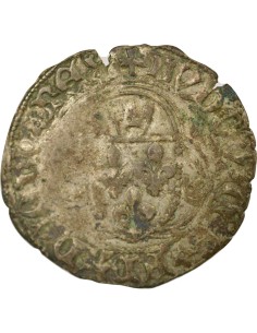 Louis XI A la Couronne 1 douzain Billon 1461-1483 S Troyes 2