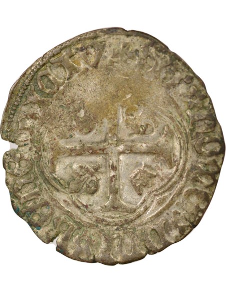 Louis XI A la Couronne 1 douzain Billon 1461-1483 S Troyes