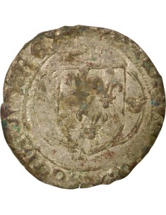 Charles VII A la Couronne 1 blanc à la couronne Billon 1456-1461 Mâcon 2