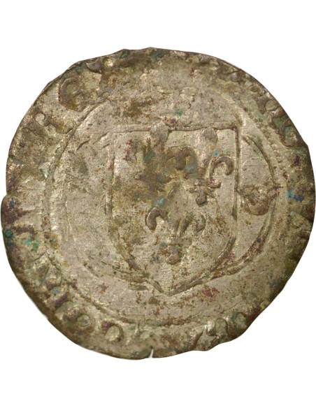 Charles VII A la Couronne 1 blanc à la couronne Billon 1456-1461 Mâcon