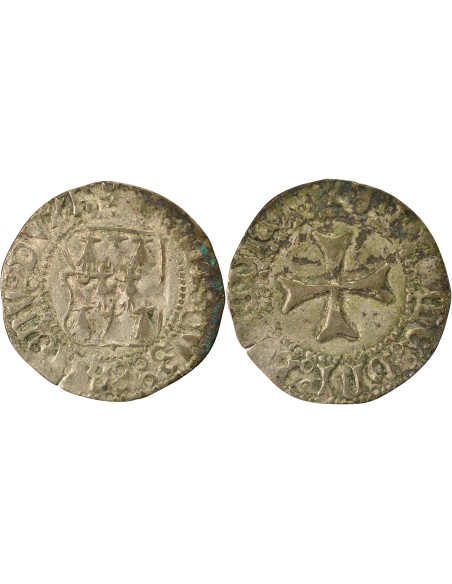 Duché de Bretagne François II de Bretagne A la Targe 1 blanc Billon 1458-1488 9 Rennes