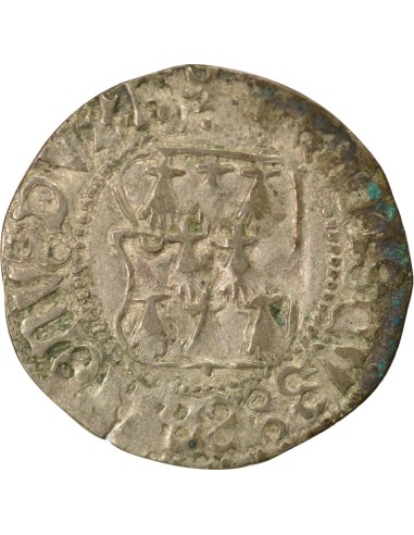 Duché de Bretagne François II de Bretagne A la Targe 1 blanc Billon 1458-1488 9 Rennes