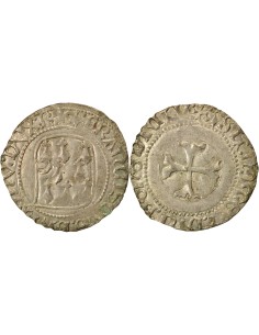 Duché de Bretagne François II de Bretagne A la Targe 1 blanc Billon 1458-1488 9 Rennes