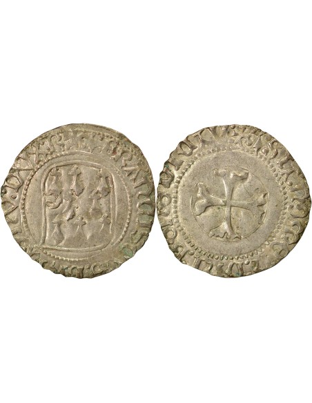 Duché de Bretagne François II de Bretagne A la Targe 1 blanc Billon 1458-1488 9 Rennes
