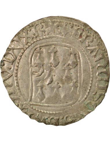 Duché de Bretagne François II de Bretagne A la Targe 1 blanc Billon 1458-1488 9 Rennes