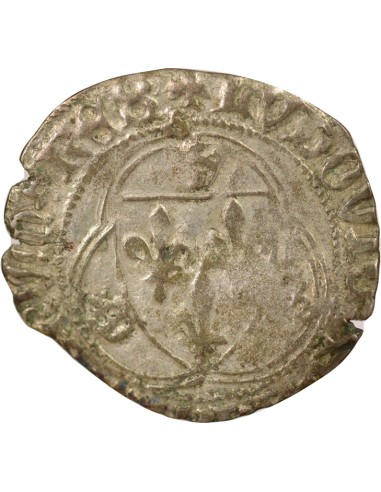 Louis XI A la Couronne 1 douzain Billon 1461-1483 D Lyon