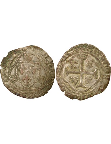 Louis XI A la Couronne 1 douzain Billon 1461-1483 N Montpellier